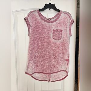 Jane and Delancey Women's Pink Lighweight, Soft Muscle Shirt